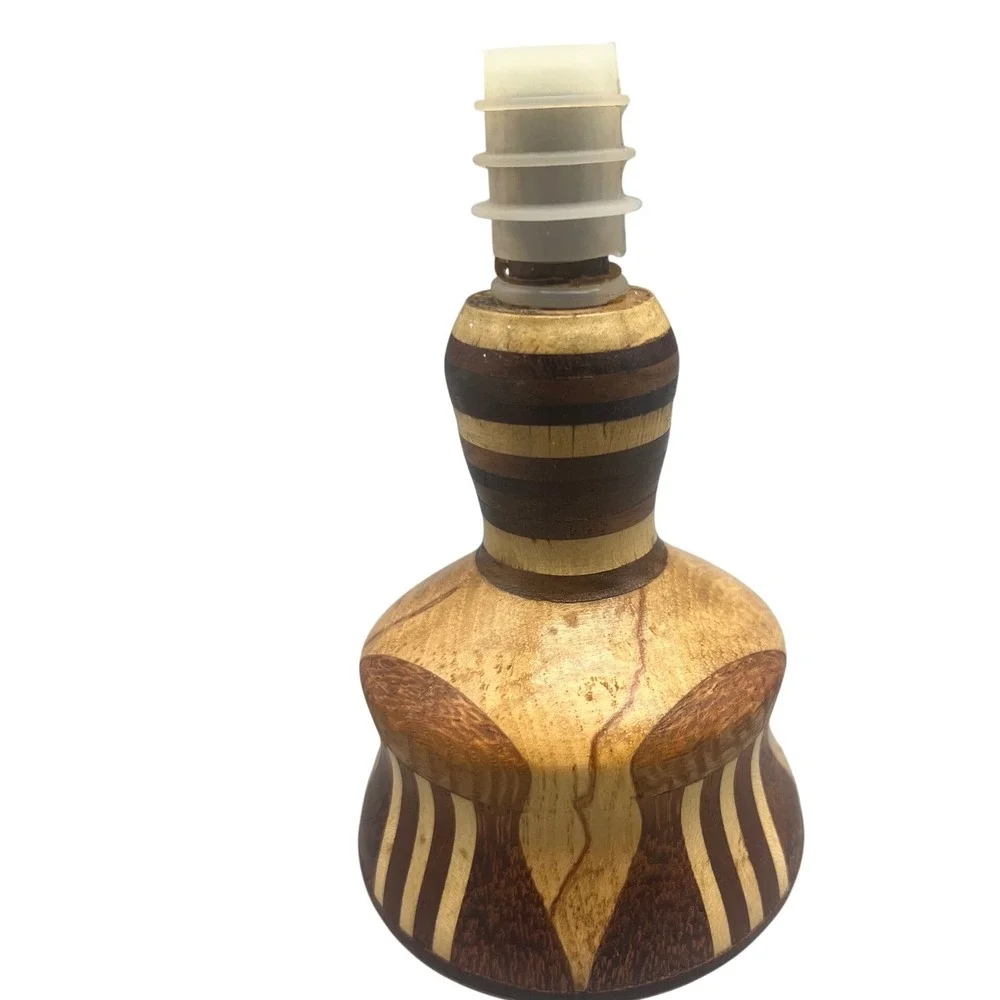 Hand turned Segmented‎ Wood Bottle Stopper Artisan 5 x 3